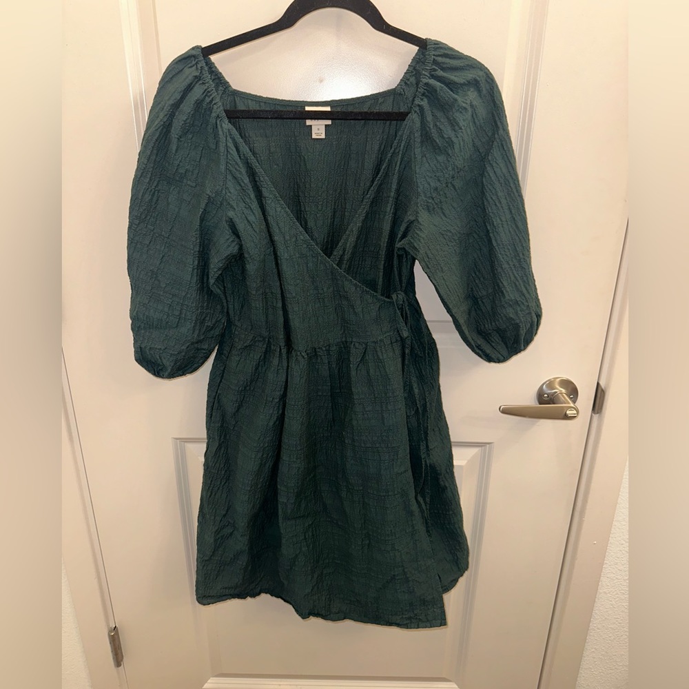 Forest green mini dress